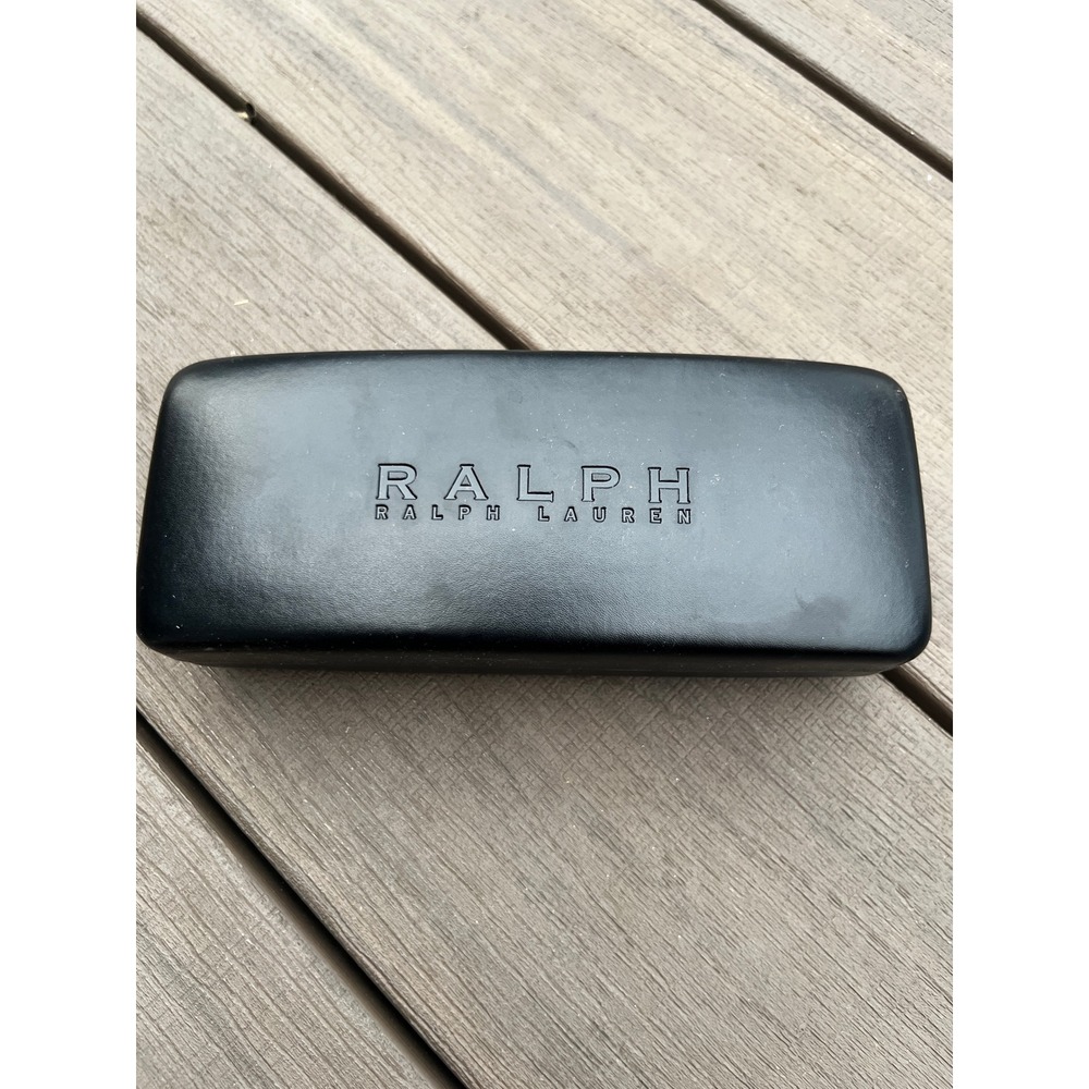 Ralph Lauren Black Hard Shell Clamshell Eyeglass Case Protective Sunglasses Box